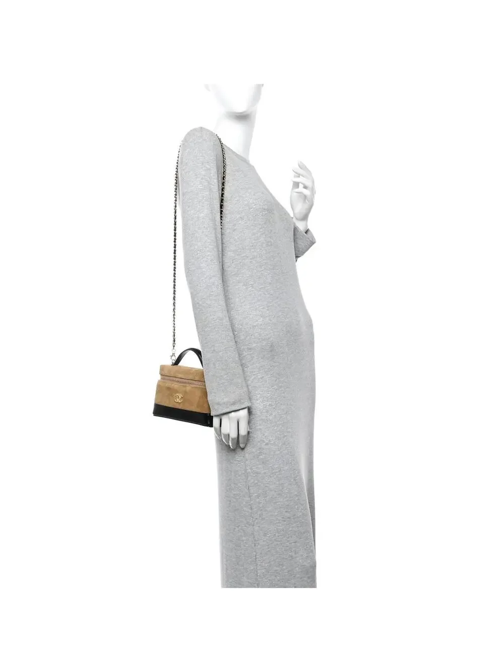 Chanel Suede Calfskin Shiny Lambskin #270147C49B - Picture 2 of 11